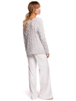 Svetr s výstřihem  šedý  model 21207530 - Moe