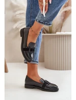 Lakované Dámské Mokasíny S Dekorací Černé model 21670156 - VINCEZA