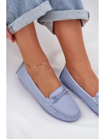 Ploché Kožené Mokasiny S Ozdobou model 21686056 Modré - S.Barski