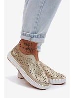 Sandály na Platformě Zlaté model 22140959 - Boto