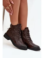 Dámske topánky Artiker - zateplené, prírodná koža, čokoláda Dámske topánky Artiker - zateplené, prírodná koža, čokoláda