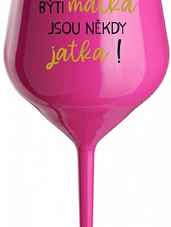 MATKA JSOU  růžová nerozbitná sklenice na víno 470 ml model 22162465 - Giftela