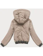 Béžová dámska bunda "bomber" (B8098-12)