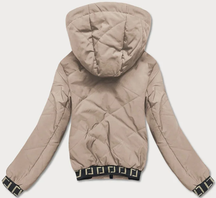 Béžová dámska bunda "bomber" (B8098-12)