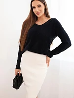 Dámska viskózna sukňa ZS5185 off-white - Kesi