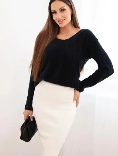 Dámska viskózna sukňa ZS5185 off-white - Kesi