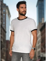 Pánske základné biele tričko FashionStreet RX5662