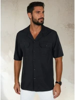 Pánské tričko s krátkým rukávem černé Dstreet model 21990424 - FashionStreet