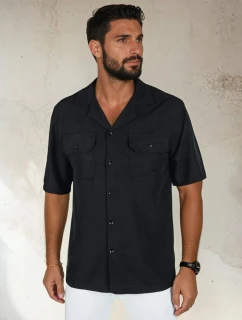 Pánské tričko s krátkým rukávem černé model 21990424 - Dstreet