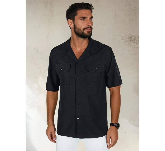 Pánské tričko s krátkým rukávem černé Dstreet model 21990424 - FashionStreet