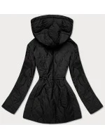 Tmavo modro-červená obojstranná dámska prešívaná bunda (MHM-W589)