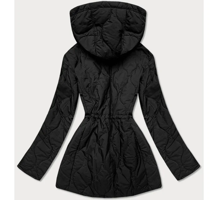 Tmavo modro-červená obojstranná dámska prešívaná bunda (MHM-W589)