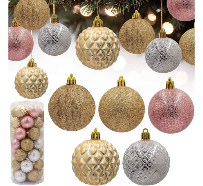 BOMBKA DEKORACYJNA PLASTIKOWA SET 35  RÓŻOWY model 21832993