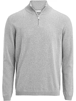 Unisex svetr s 1/4 zipem grey melange model 22460728 - James Harvest Unisex svetr s 1/4 zipem grey melange model 22460728 - James Harvest