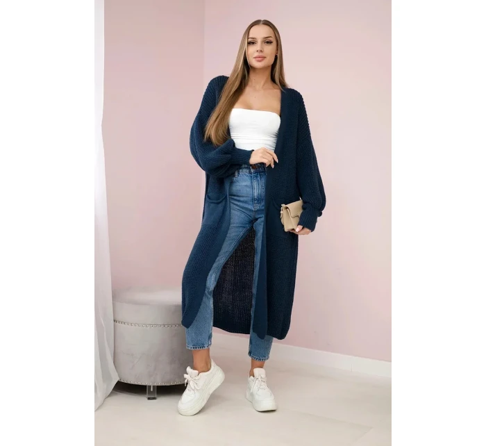 Dlhý svetrík Tmavý denim