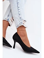 Materiálové Podpatky Lodičky Černé model 22102879 - Boto