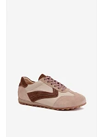 Dámske kožené semišové barefoot tenisky Zazoo N1400 v béžovej farbe