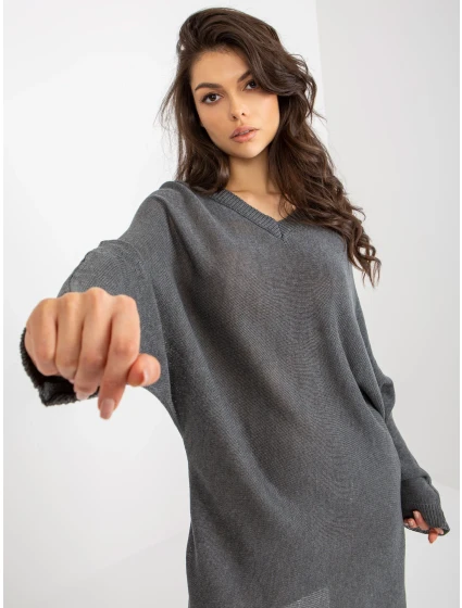 Dámsky sveter BA SW C1001.57P tmavo šedá - FPrice