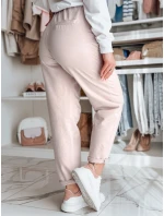 Dámske nohavice chinos s opaskom ružové FashionStreet UY2551 Dámske nohavice chinos s opaskom ružové FashionStreet UY2551