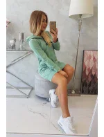 Mikina s kapucňou tmavo mätová Mikina s kapucňou tmavo mätová