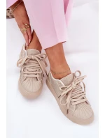 Sneakersy Damskie Ze Zdobieniem Na Platformie Beżowe Eanneth Sneakersy Damskie Ze Zdobieniem Na Platformie Beżowe Eanneth