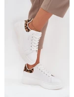 Sneakersy Damskie Na Platformie Big Star SS274247 Białe Panterka Sneakersy Damskie Na Platformie Big Star SS274247 Białe Panterka
