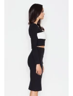 Súprava Kayle M369 čierna (sukňa + blúzka) - Figl