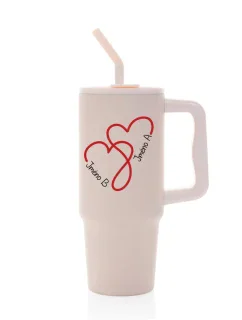 Termoska s barevným víčkem pro zamilované