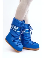 Dámské vysoké boty do sněhu modré model 20976125 - SWEET SHOES