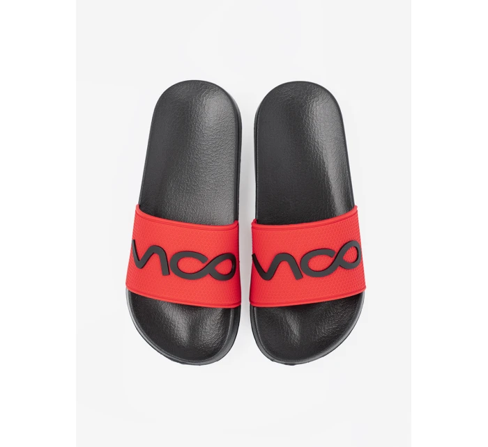 Pohodlné dámske ponožky na plochom podpätku Czarno-czerwony