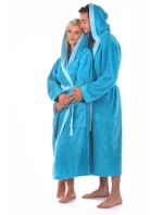 Unisex župan Tampa duo s kapucňou 3959 tyrkysový - Vestis