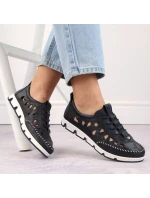 W modrá kožená polobotka s podrážkou model 19737391 - Rieker W modrá kožená polobotka s podrážkou model 19737391 - Rieker