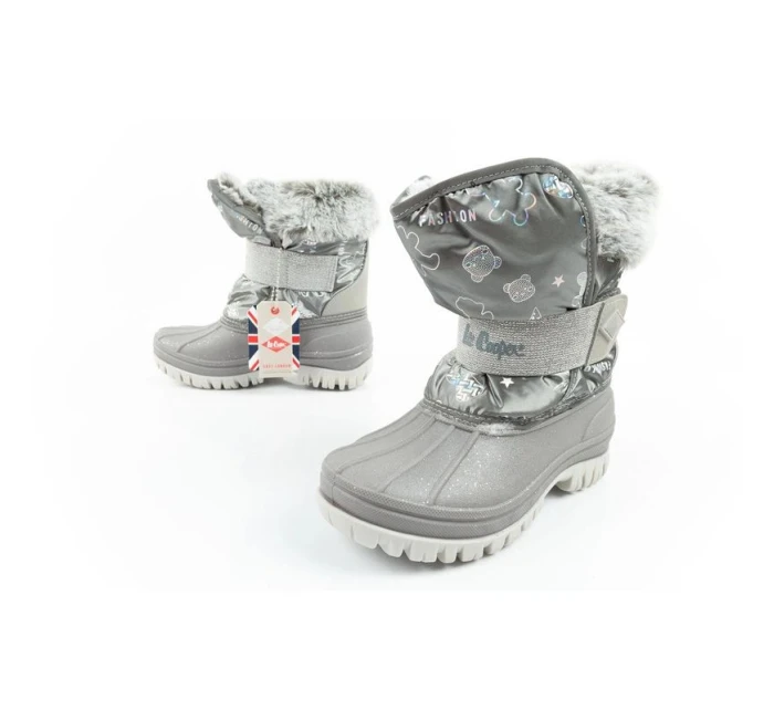 Lee Cooper zimní sněhule dětské zateplené sněhule pro dívky šedé Lee Cooper zimní sněhule dětské zateplené sněhule pro dívky šedé