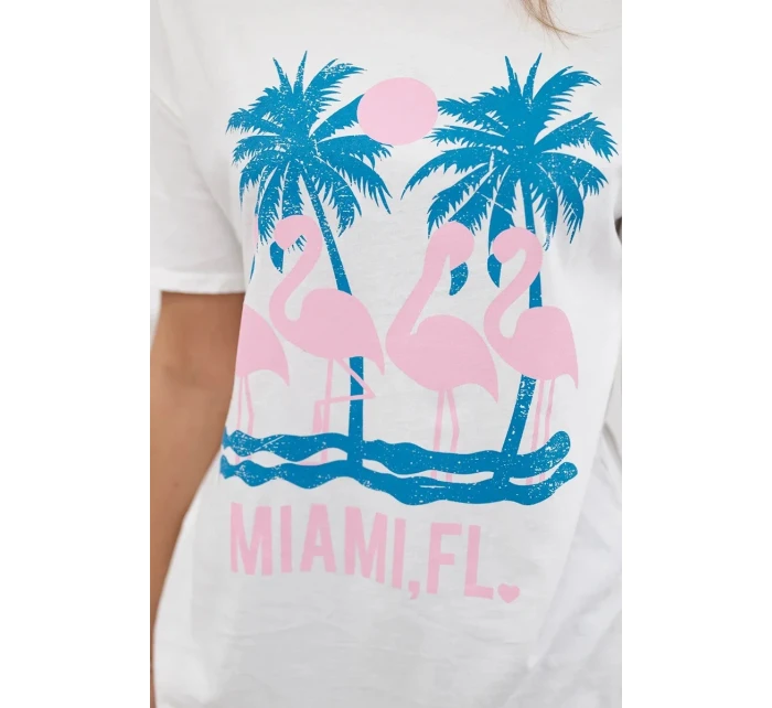 Blúzka z bavlny Miami white