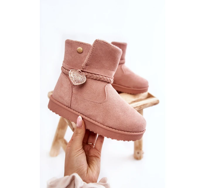 Dziecięce Botki Śniegowce Różowe May