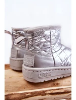 Dziecięce Ocieplane Botki Śniegowce Big Star KK374241 Srebrne Dziecięce Ocieplane Botki Śniegowce Big Star KK374241 Srebrne