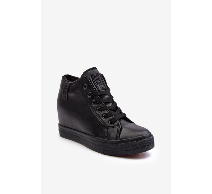 Dámské kožené boty na podpatku Big Star model 21637439 černé - Big Star Shoes