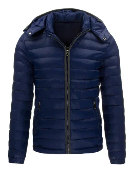 Pánska prechodová prešívaná bunda tmavo modrá - Tmavo modrá / L - DSTREET Pánska prechodová prešívaná bunda tmavo modrá - Tmavo modrá / L - DSTREET