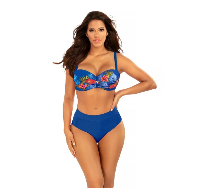 Dámske dvojdielne plavky Bali 2 S730BL2-4 Blue-Flowers - Vlastné