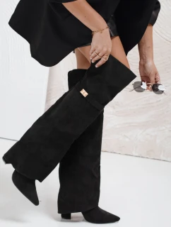 Dámske semišové čierne topánky FashionStreet ZY1150