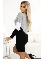 dámské šaty s ažurovým výstřihem model 22077552 - numoco basic dámské šaty s ažurovým výstřihem model 22077552 - numoco basic