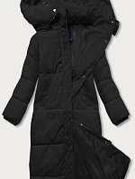 Dámska dlhá zimná bunda čierna (AG3-3031)