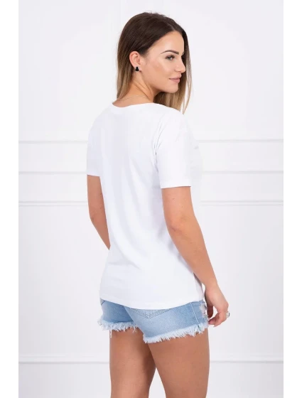 Blúzka s potlačou Perfektná biela