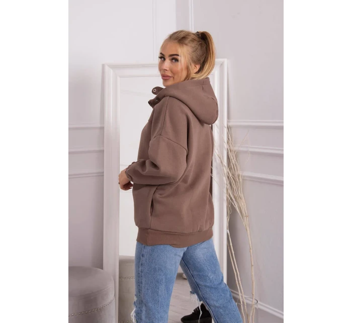 Mikina s kapucňou mocca