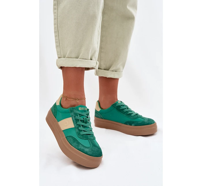 Dámské semišové tenisky Big Star TT274163 Zelené