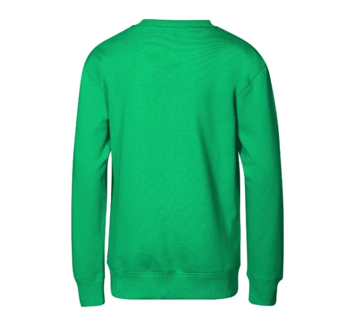 Posádková mikina pre deti stredne zelená
