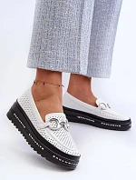 Dámske mokasíny LR750 / 197161 Biela s čiernou - S.Barski