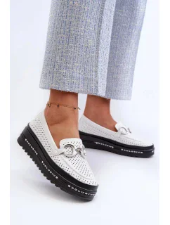 Dámske mokasíny LR750 / 197161 Biela s čiernou - S.Barski