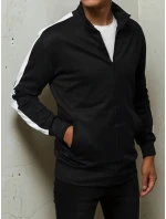 Pánska mikina na zips čierna FashionStreet BX5562 Pánska mikina na zips čierna FashionStreet BX5562
