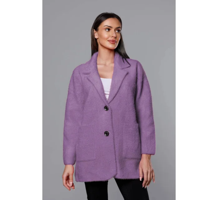 Krátky fialový vlnený prehoz cez oblečenie typu alpaka (7108-1) Krátky fialový vlnený prehoz cez oblečenie typu alpaka (7108-1)